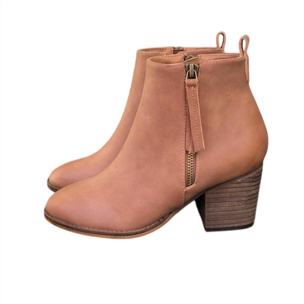 NEW ARIDER GIRL women's albina zip boot in toffee
